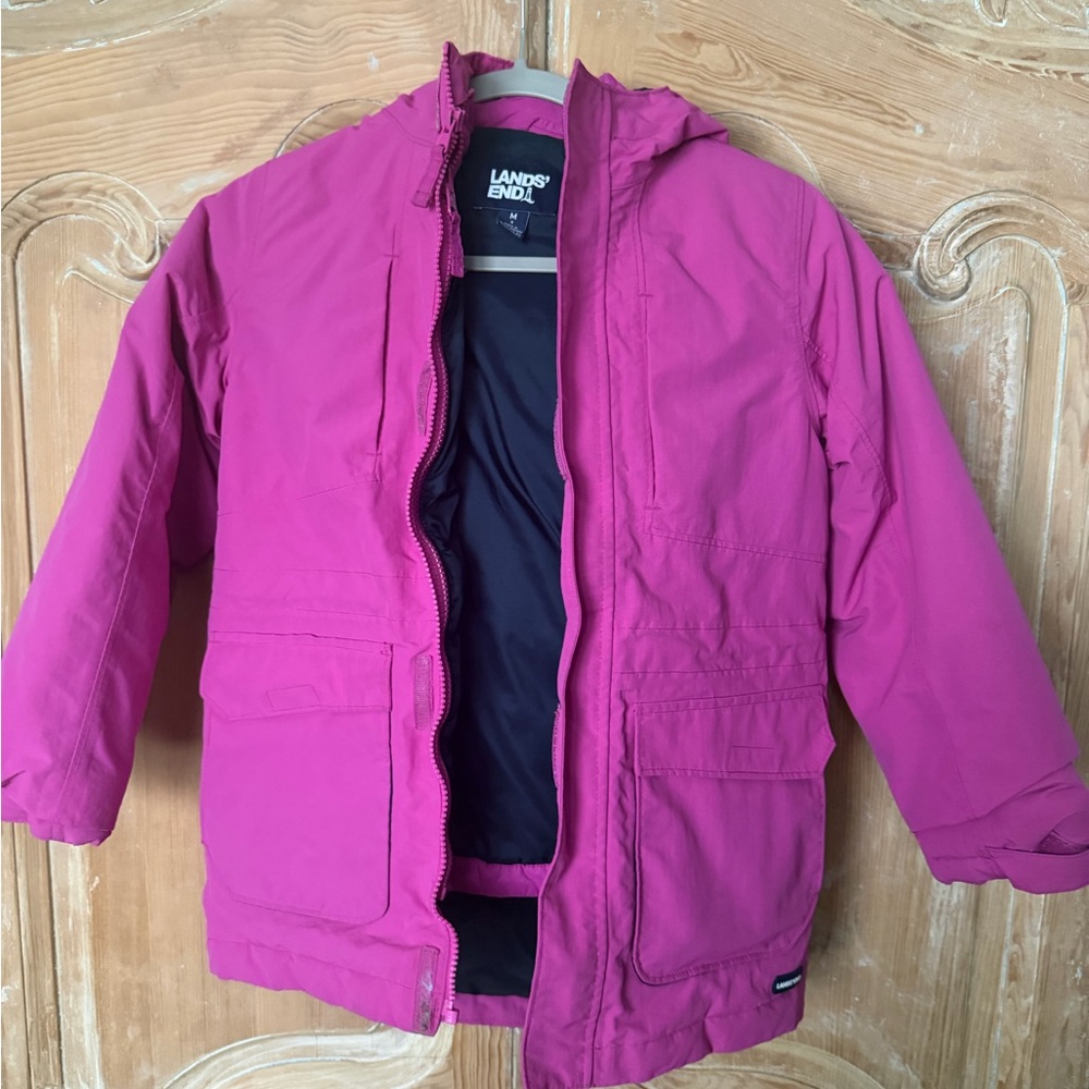 Lands' End Kids Fuchsia Puffer Jacket